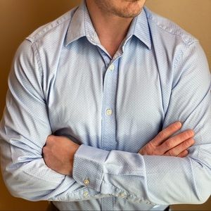 GAP Slim Fit Non-Iron Light Blue Dress Shirt